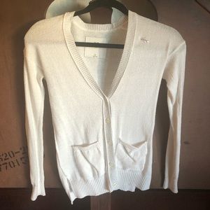 Abercrombie White Cardigan
